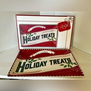 NIB Lenox “VINTAGE TREATS” Holiday Tray